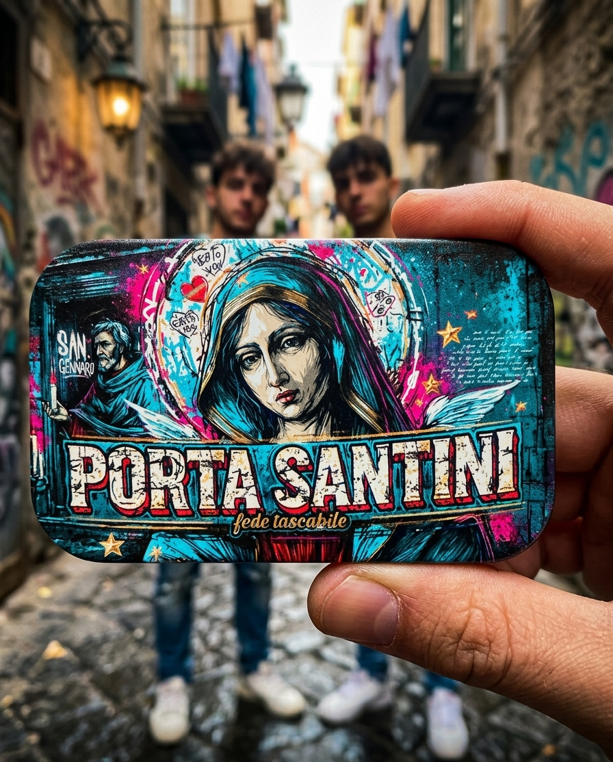 Porta Santini — UV su scatoletta alluminio, Napoli